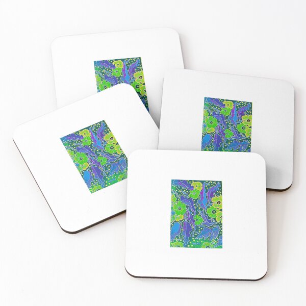 Item preview, Flowers in green designed and sold by Kattrend.