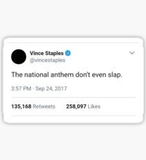 Vince Staples National Anthem Sticker Sticker