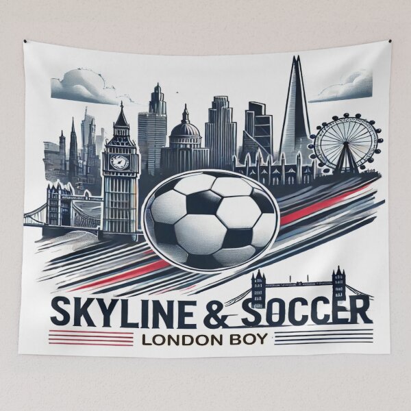 Item preview, Skyline & Soccer- LONDON BOY designed and sold by Globalcitytees.