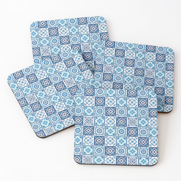 Item preview, Coastal Echo - Mediterranean tiles print designed and sold by hellcom.