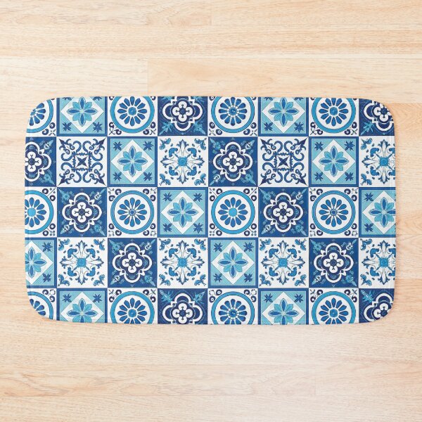 Item preview, Coastal Echo - Mediterranean tiles print designed and sold by hellcom.