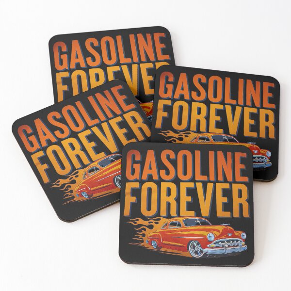 Item preview, Gasoline Forever Hot Rod Flames Vintage Car Lovers designed and sold by Amanda's Factory.