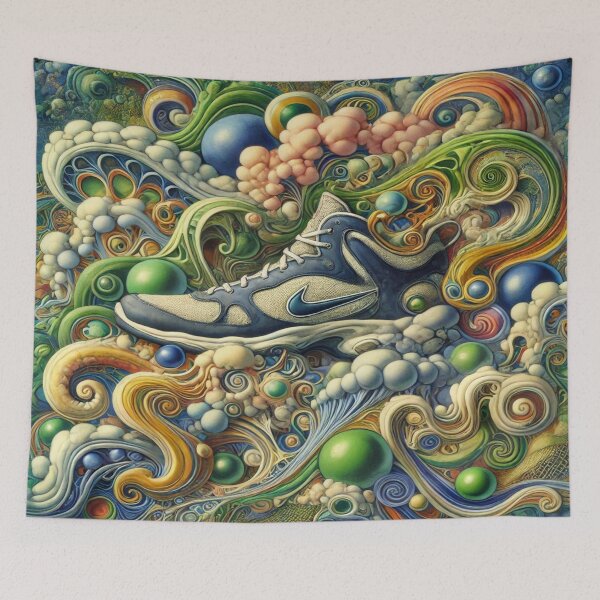 Item preview, Surreal Sneaker Tapestry Reloaded Premium Trendy Best Gift designed and sold by Imaginarium of Chaos falcon88 .