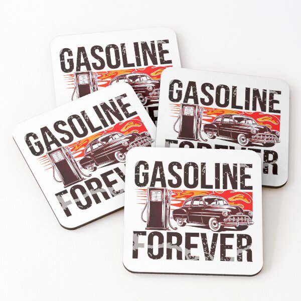 Item preview, Gasoline Forever Retro Gas Pump and Classic Car designed and sold by Amanda's Factory.