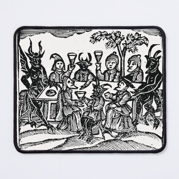 Item preview, Medieval Woodcut - Witch & Devil Party Time! designed and sold by Gemma Jones.