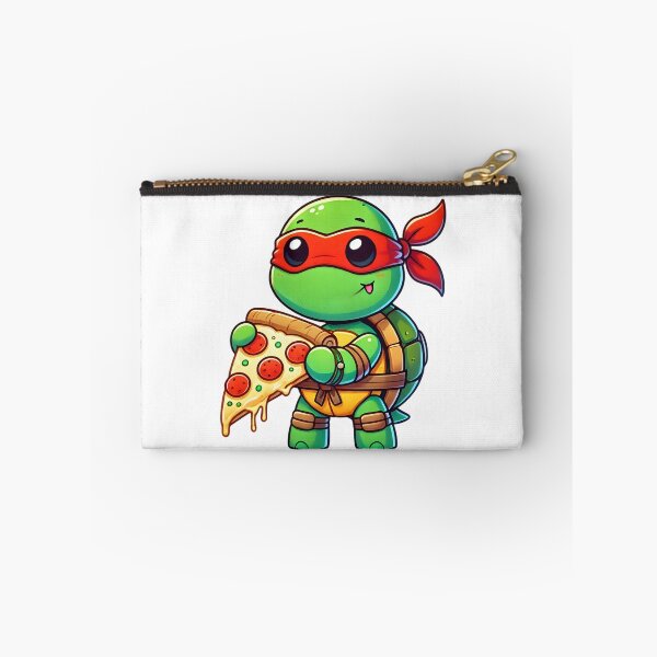 Item preview, TMNT Ninja Turtles Cute Baby Raphael with Pizza designed and sold by Delamoon.