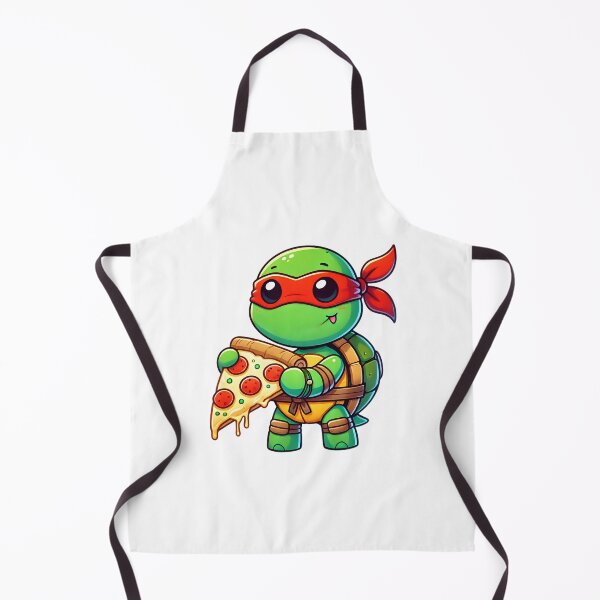 Item preview, TMNT Ninja Turtles Cute Baby Raphael with Pizza designed and sold by Delamoon.