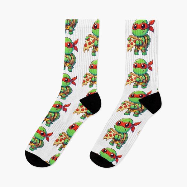 Item preview, TMNT Ninja Turtles Cute Baby Raphael with Pizza designed and sold by Delamoon.