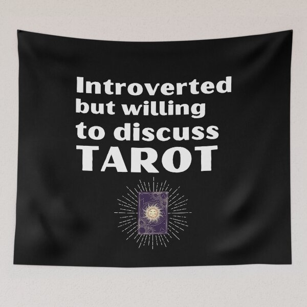 Item preview, Introverted But Willing To Discuss Tarot Funny Introvert Tshirt designed and sold by OldSkullDesigns.