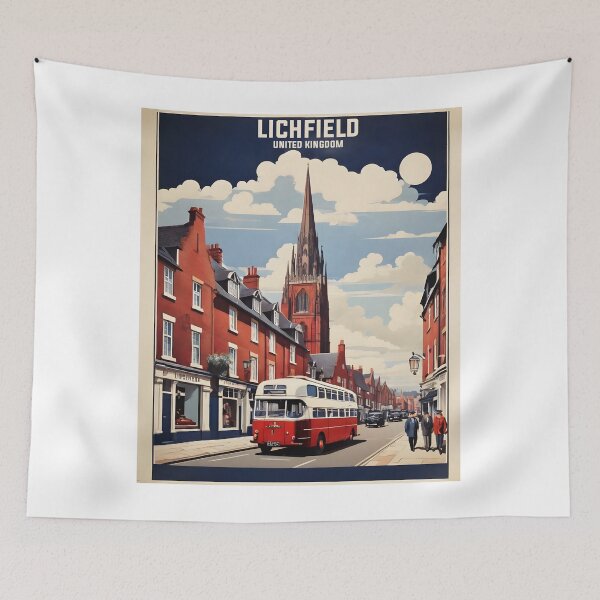 Item preview, Lichfield United Kingdom Vintage Travel Tourism  designed and sold by TravelersGems.