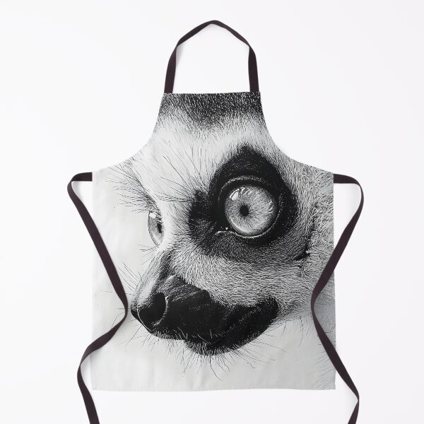 Item preview, Black and White Lemur Pencil Drawing designed and sold by Pencil-Art.