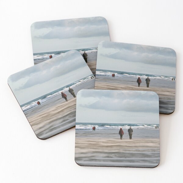Item preview, Walking on a winter beach - Bamburgh, Northumberland designed and sold by Richard Flint.