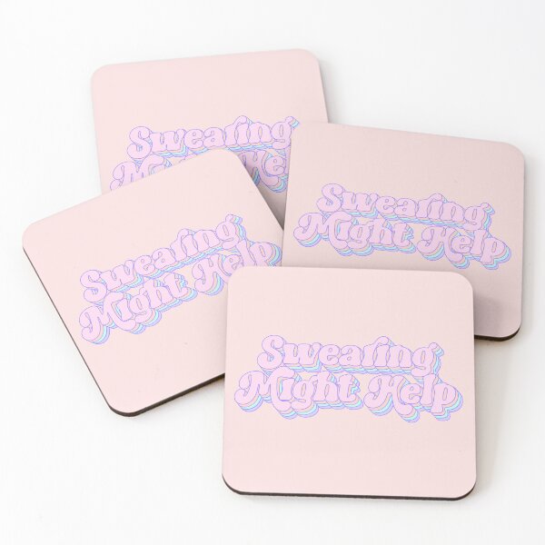Item preview, Swearing Might Help - Funny and Relatable Pastel Text Design designed and sold by Jess.a.creates.