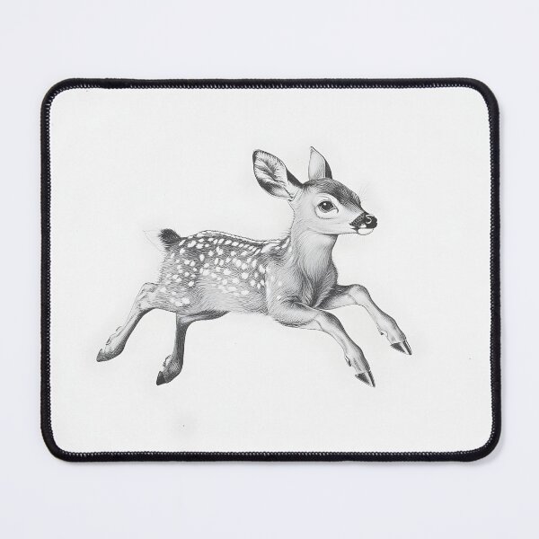 Item preview, Black and white deer pencil drawing designed and sold by Pencil-Art.