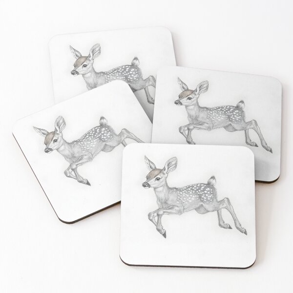 Item preview, Black and white deer pencil drawing designed and sold by Pencil-Art.