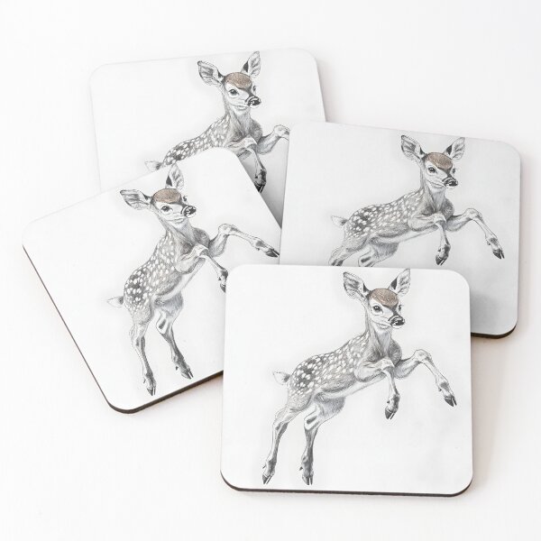Item preview, Black and white deer pencil drawing designed and sold by Pencil-Art.