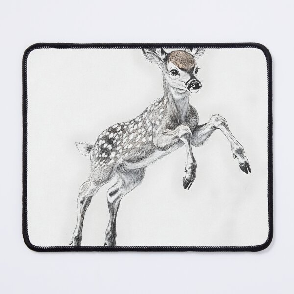 Item preview, Black and white deer pencil drawing designed and sold by Pencil-Art.