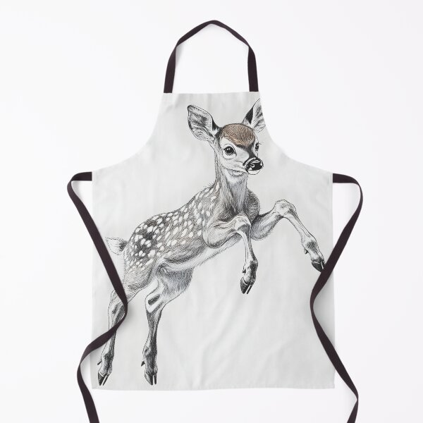 Item preview, Black and white deer pencil drawing designed and sold by Pencil-Art.