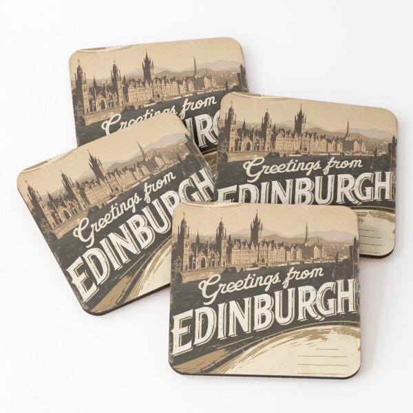 Item preview, Greetings from Edinburgh Vintage Travel Retro Postcard Design designed and sold by TravelPostcardGems.