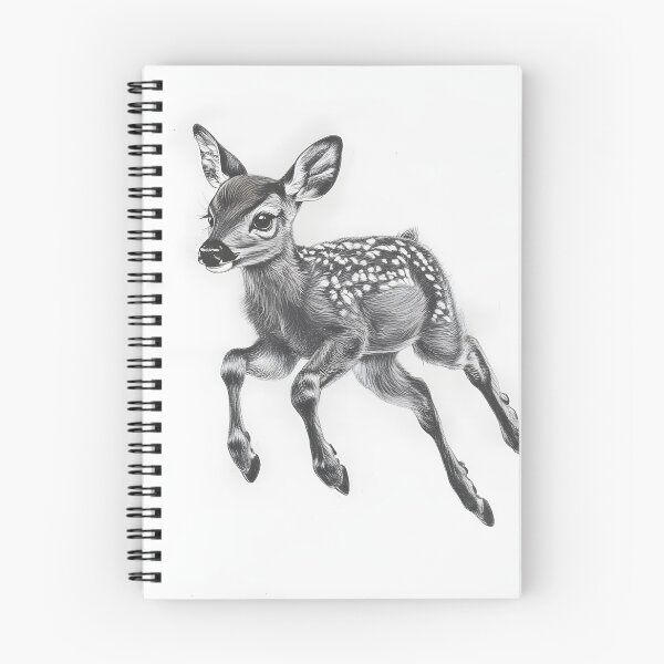 Item preview, Black and white deer pencil drawing designed and sold by Pencil-Art.