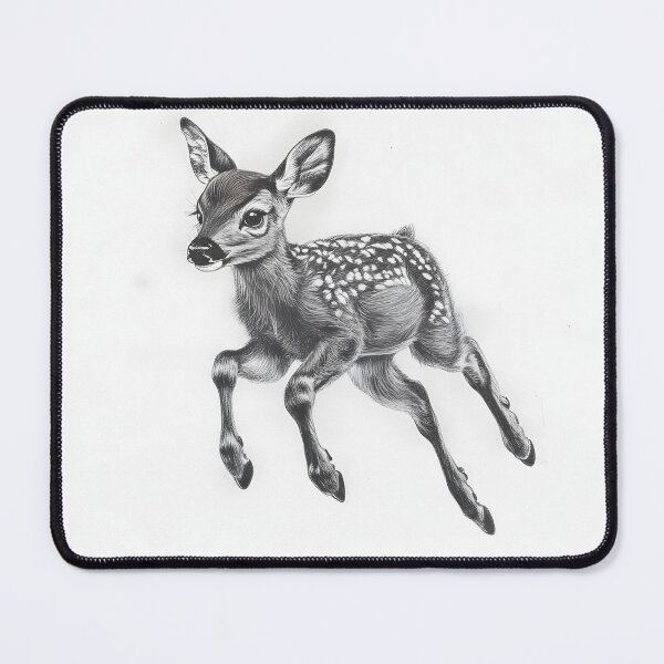 Item preview, Black and white deer pencil drawing designed and sold by Pencil-Art.