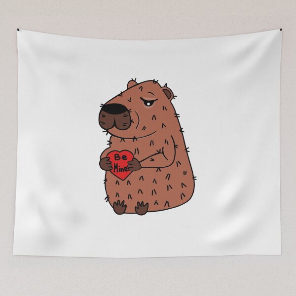 Item preview, Capybara Valentine designed and sold by Sartoris Art.