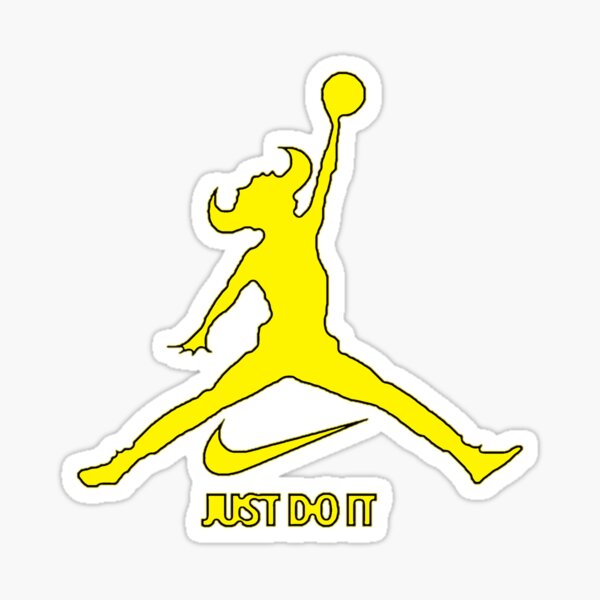 Pair of Retro Sneakers Sneakerhead - Retro High Shoe Lover Art (TAXI YELLOW) Sticker
