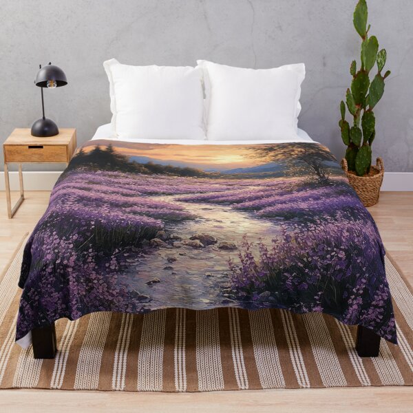 Item preview, Lavender Stream at Sunset Glow designed and sold by flameandbloom.