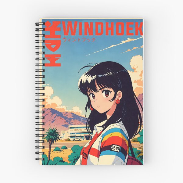 Item preview, Windhoek Namibia Retro Anime Girl 80s Vintage Travel designed and sold by Retro-Anime9.