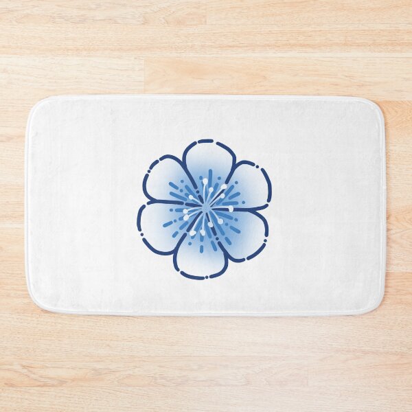 Item preview, Blue and White Flower Simple Drawing designed and sold by AveryZi.