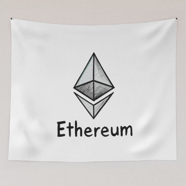 Item preview, Ethereum Symbol Drawing designed and sold by RebelPaintBrush.