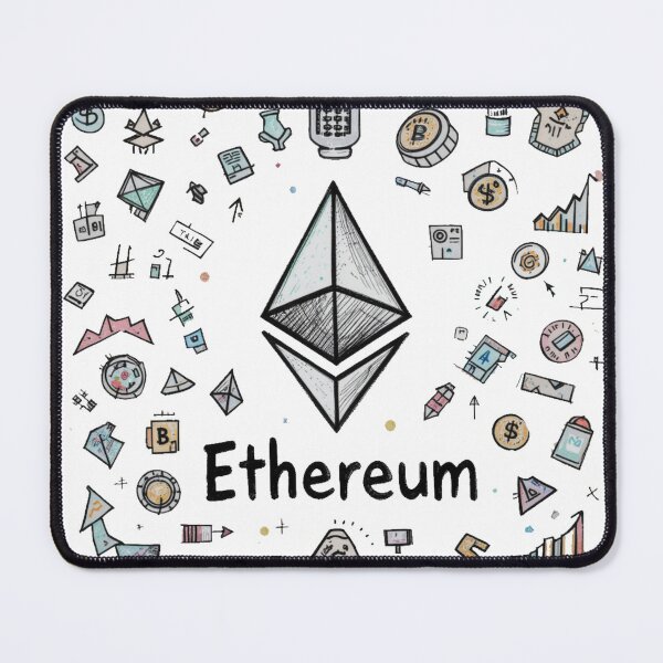 Item preview, Ethereum Symbol Surrounded by Blockchain and Finance Icons designed and sold by RebelPaintBrush.