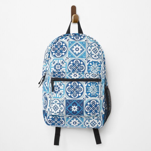 Item preview, Azure Arabesque - Mediterranean tiles print designed and sold by hellcom.