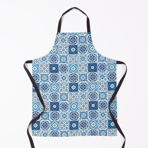 Item preview, Azure Arabesque - Mediterranean tiles print designed and sold by hellcom.