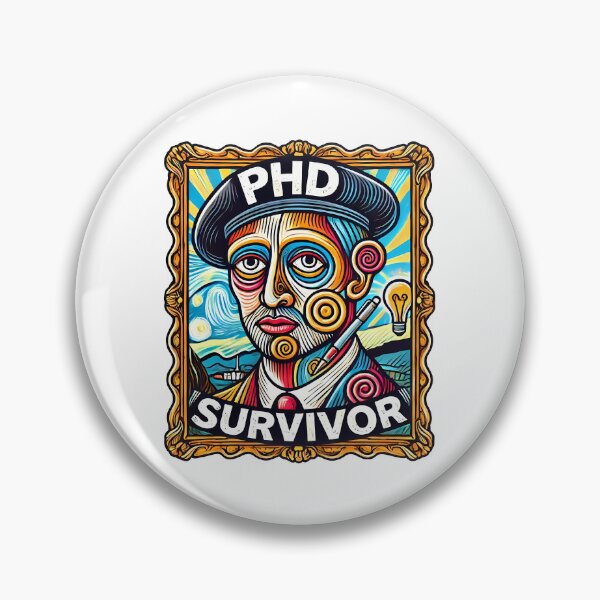 Item preview, PhD Survivor Cubism Art – The Ultimate Academic Trophy designed and sold by OzzFrequency.