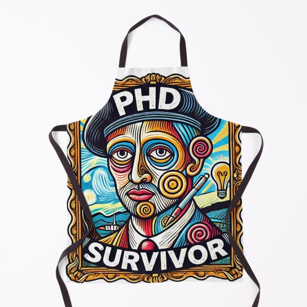 Item preview, PhD Survivor Cubism Art – The Ultimate Academic Trophy designed and sold by OzzFrequency.
