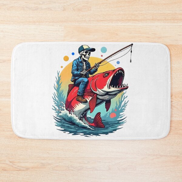 Item preview, Red Monster Fish and Skeleton Rider Design  designed and sold by Casanova7000.