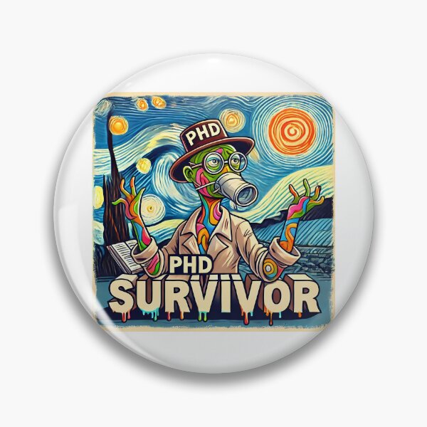 Item preview, PhD Survivor Cubism Art – The Ultimate Academic Trophy designed and sold by OzzFrequency.