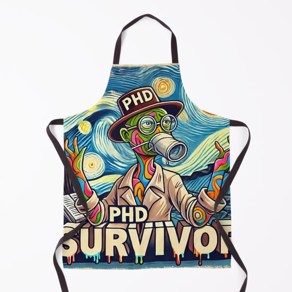Item preview, PhD Survivor Cubism Art – The Ultimate Academic Trophy designed and sold by OzzFrequency.