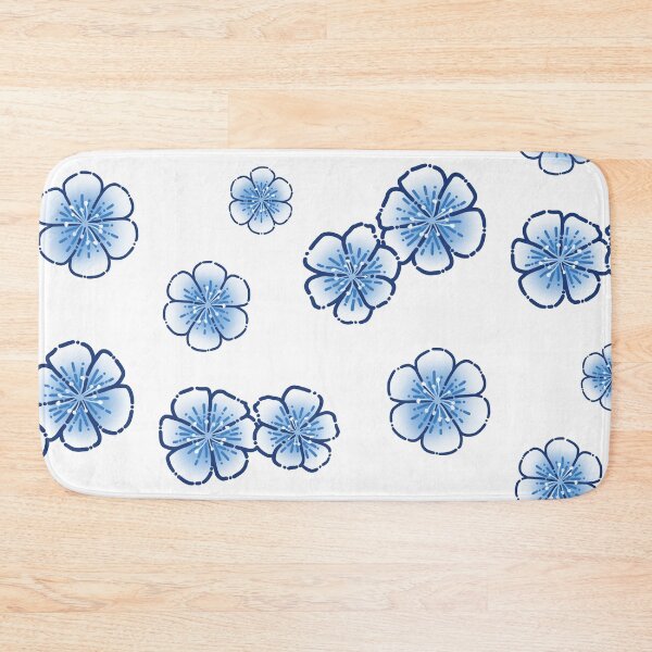 Item preview, Blue and White Flowers Simple Drawing designed and sold by AveryZi.