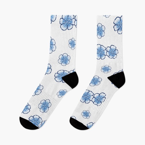 Item preview, Blue and White Flowers Simple Drawing designed and sold by AveryZi.