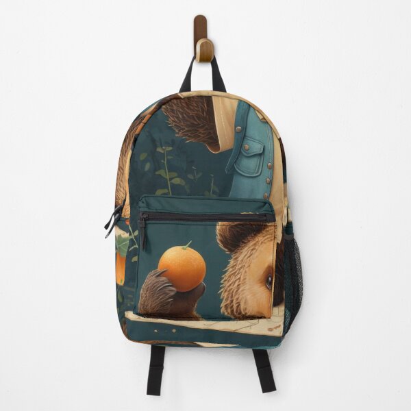 Item preview, Whimsical Bear Illustration in Forest Setting with Oranges designed and sold by estampavibe.