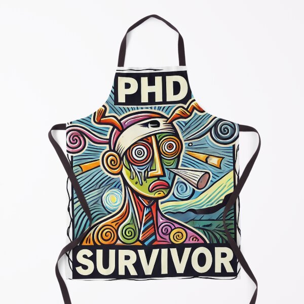 Item preview, PhD Survivor Cubism Art – The Ultimate Academic Trophy designed and sold by OzzFrequency.