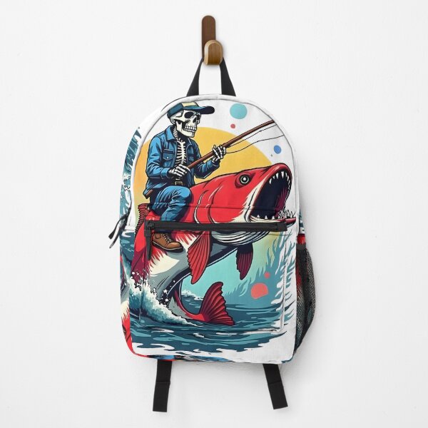 Item preview, Red Monster Fish and Skeleton Rider Design  designed and sold by Casanova7000.