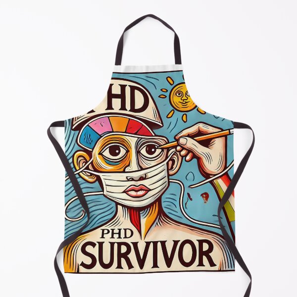 Item preview, PhD Survivor Cubism Art – The Ultimate Academic Trophy designed and sold by OzzFrequency.