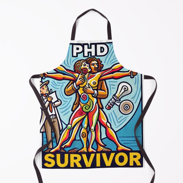 Item preview, PhD Survivor Cubism Art – The Ultimate Academic Trophy designed and sold by OzzFrequency.