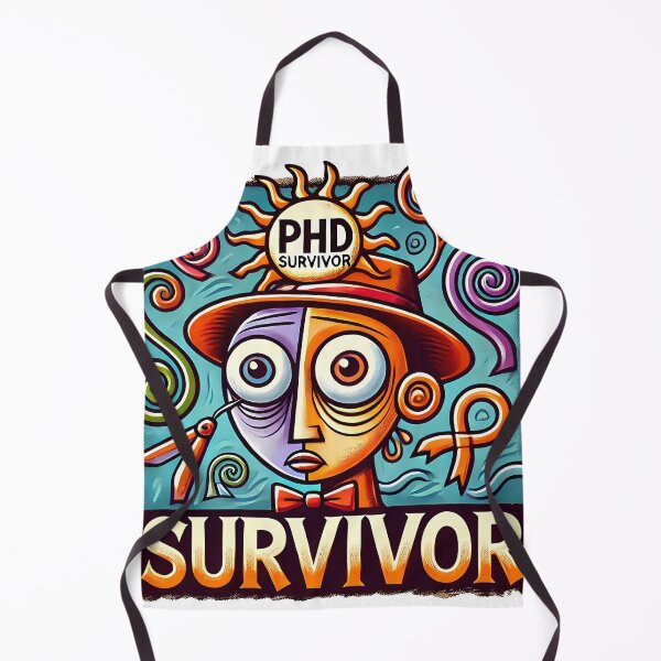 Item preview, PhD Survivor Cubism Art – The Ultimate Academic Trophy designed and sold by OzzFrequency.