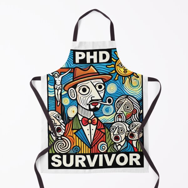 Item preview, PhD Survivor Cubism Art – The Ultimate Academic Trophy designed and sold by OzzFrequency.