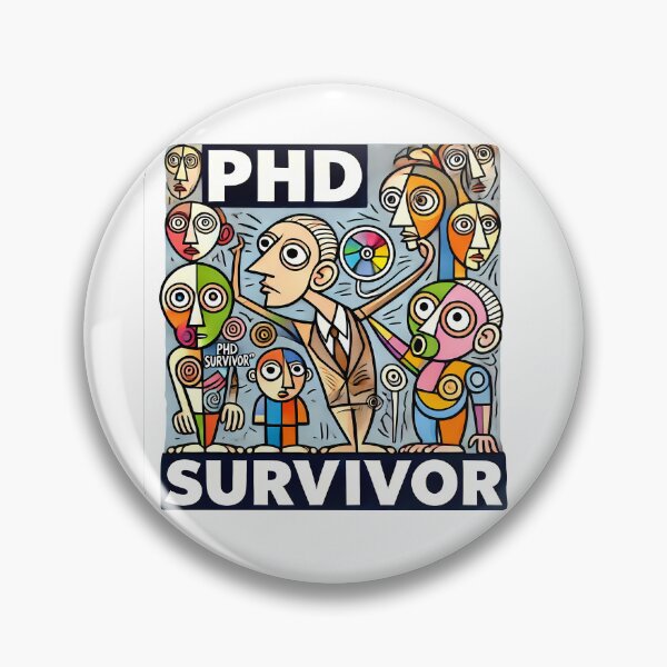 Item preview, PhD Survivor Cubism Art – The Ultimate Academic Trophy designed and sold by OzzFrequency.