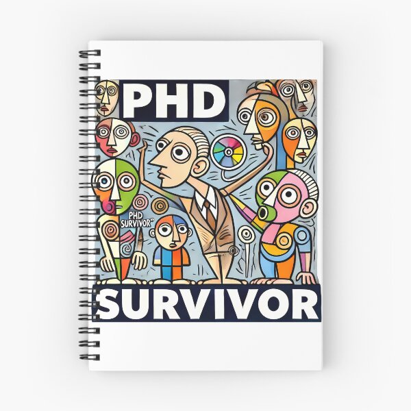 Item preview, PhD Survivor Cubism Art – The Ultimate Academic Trophy designed and sold by OzzFrequency.